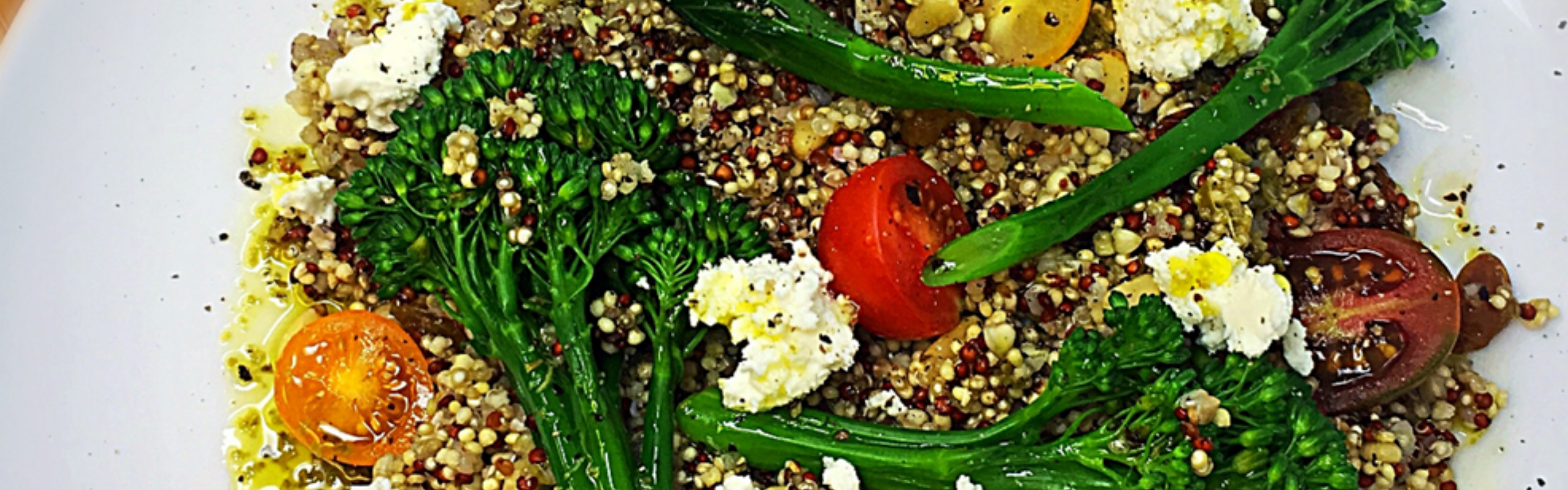 Feature Image: Broccolini, Goat’s Cheese, and Ancient Grain Salad