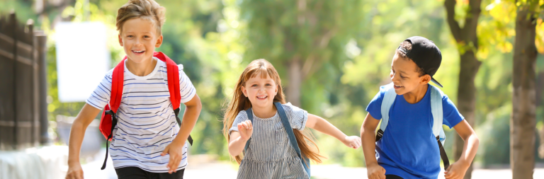 kids walking to school