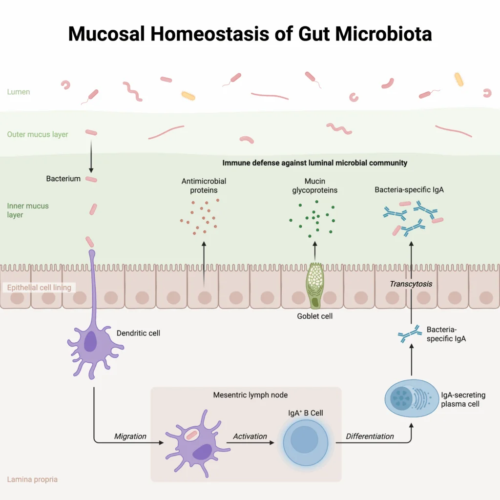 mucosal homeostasis of gut microbiota