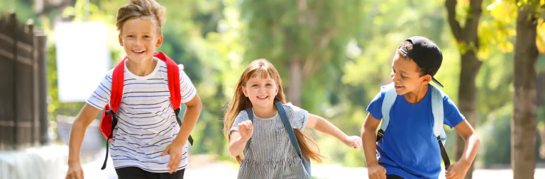 kids walking to school